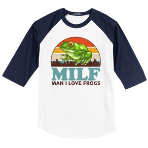 MILF Man I Love Frogs Baseball Sleeve Shirt