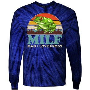 MILF Man I Love Frogs Tie-Dye Long Sleeve Shirt