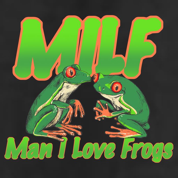 Milf Man I Love Frogs Funny 7 Panel Mesh Trucker Snapback Hat