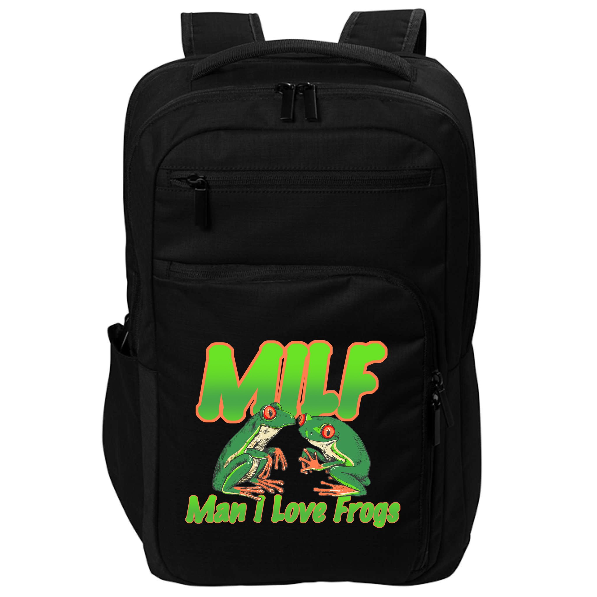 Milf Man I Love Frogs Funny Impact Tech Backpack