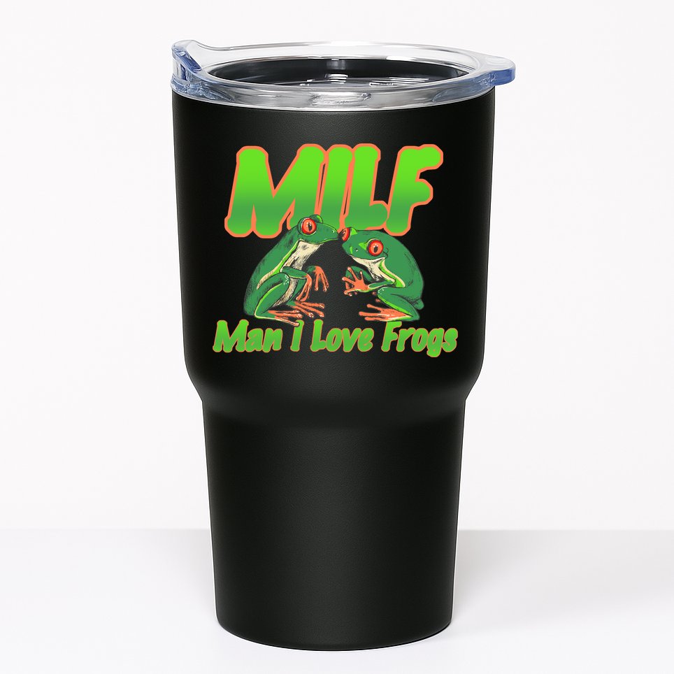 Milf Man I Love Frogs Funny Tumbler