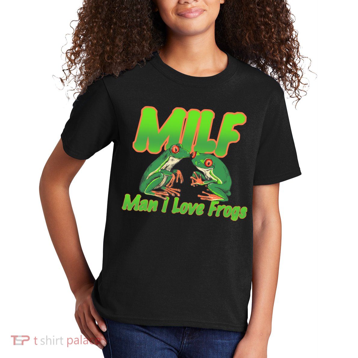 Milf Man I Love Frogs Funny Kids T-Shirt