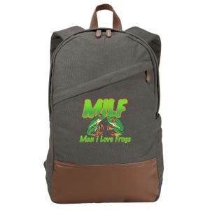 Milf Man I Love Frogs Funny Cotton Canvas Backpack