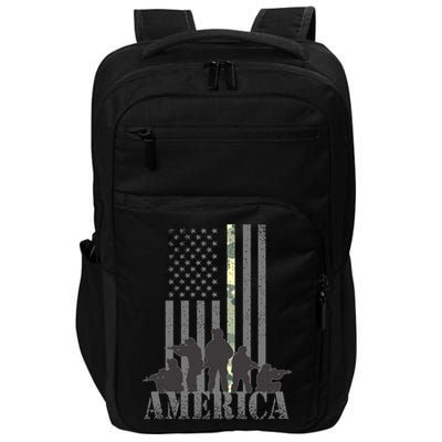 Military American Veteran Flag USA  Impact Tech Backpack