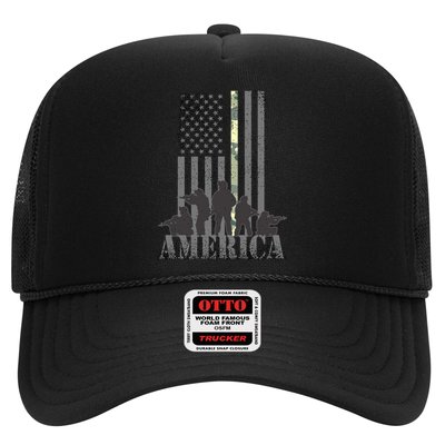 Military American Veteran Flag USA  Trucker Hat