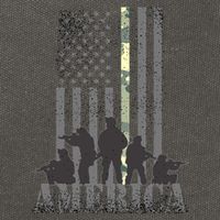 Military American Veteran Flag USA  Cotton Canvas Backpack