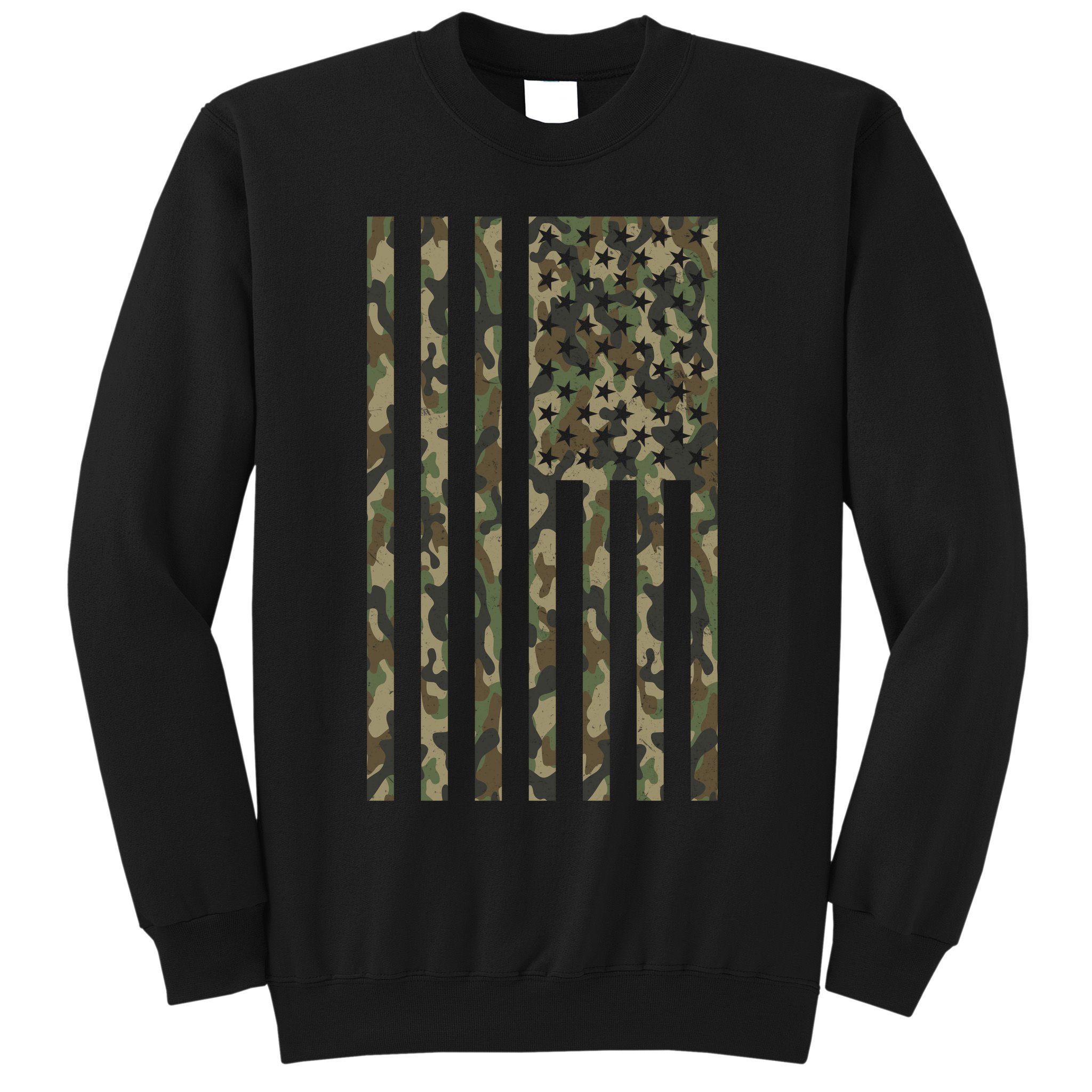 Military Camouflage USA American Flag Sweatshirt