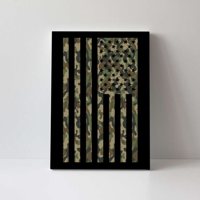 Military Camouflage USA American Flag Canvas