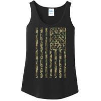 Military Camouflage USA American Flag Ladies Essential Tank