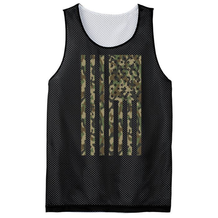 Military Camouflage USA American Flag Mesh Reversible Basketball Jersey Tank