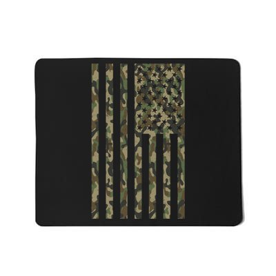 Military Camouflage USA American Flag Mousepad