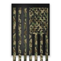 Military Camouflage USA American Flag Poster