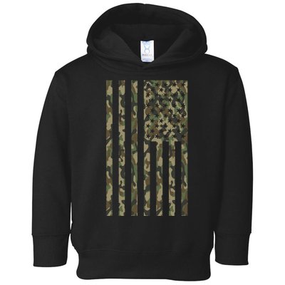 Military Camouflage USA American Flag Toddler Hoodie