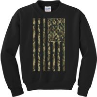 Military Camouflage USA American Flag Kids Sweatshirt