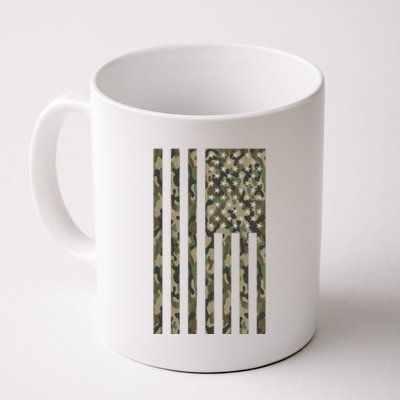 Military Camouflage USA American Flag Coffee Mug