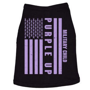 Military Child Purple UP US American Flag Doggie Tank