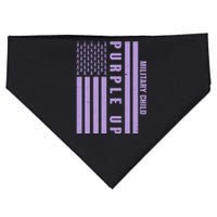 Military Child Purple UP US American Flag USA-Made Doggie Bandana