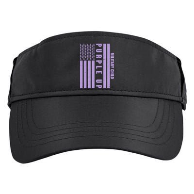 Military Child Purple UP US American Flag Adult Drive Performance Visor