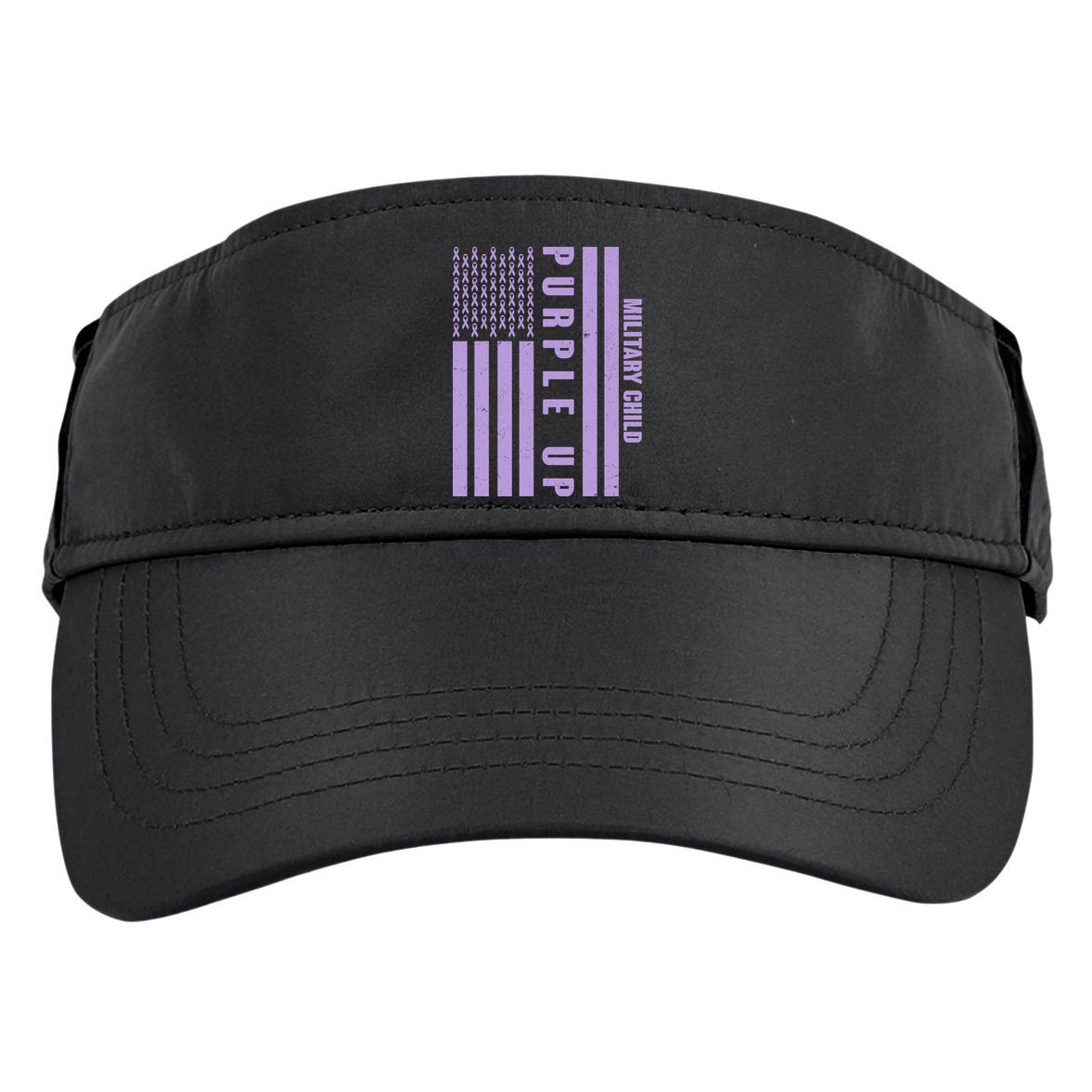 Military Child Purple UP US American Flag Adult Drive Performance Visor