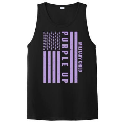 Military Child Purple UP US American Flag PosiCharge Competitor Tank