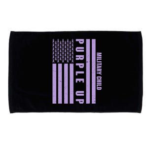 Military Child Purple UP US American Flag Microfiber Hand Towel