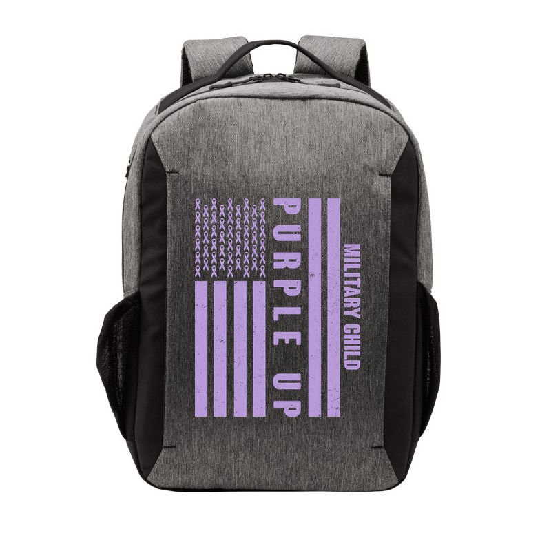 Military Child Purple UP US American Flag Vector Backpack