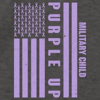 Military Child Purple UP US American Flag Vector Backpack