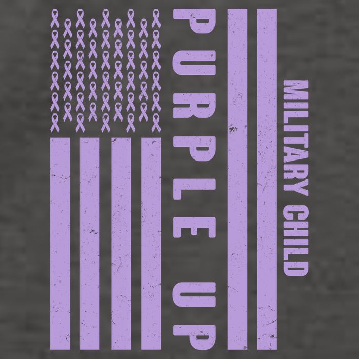 Military Child Purple UP US American Flag Vector Backpack