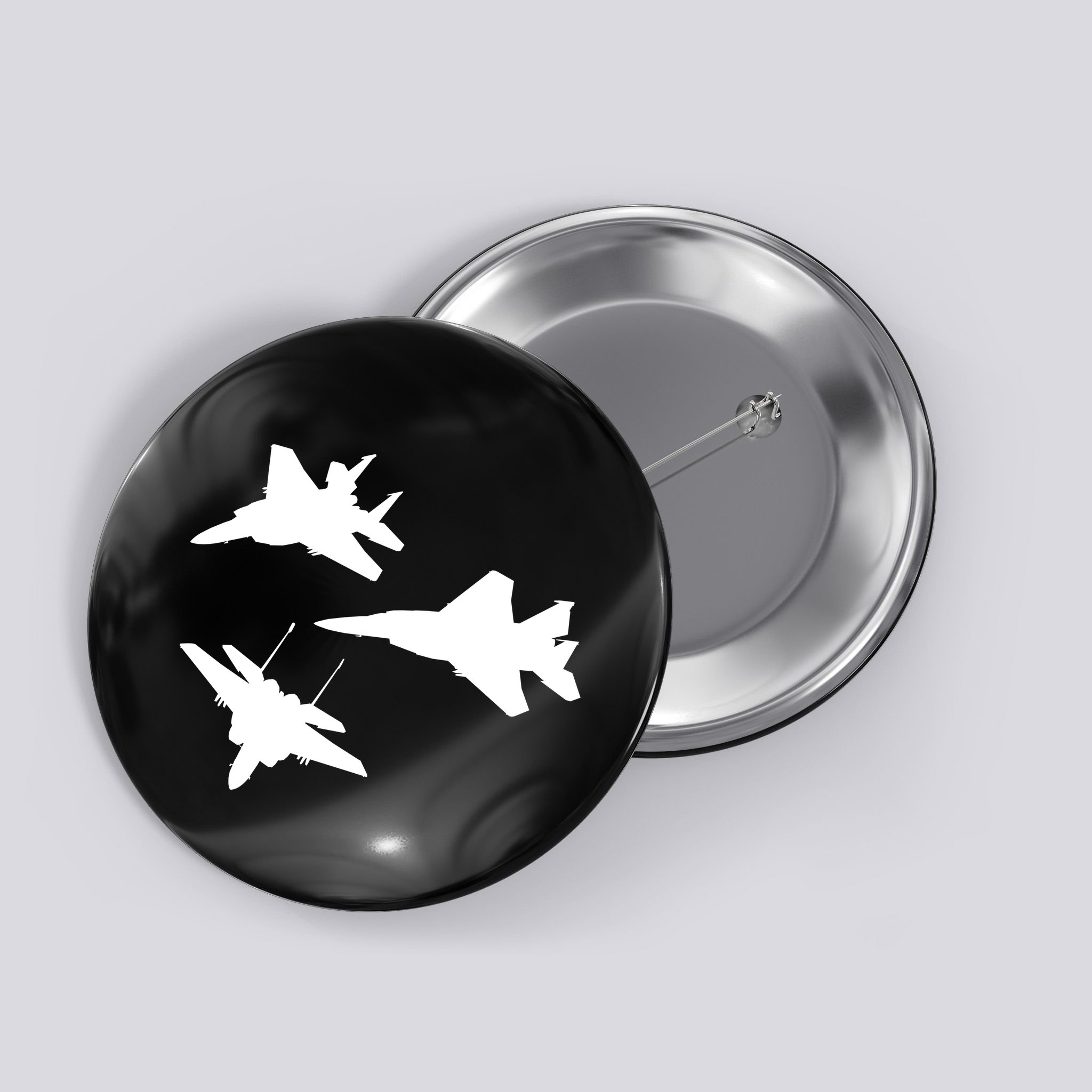 Military Fighter Jets Button