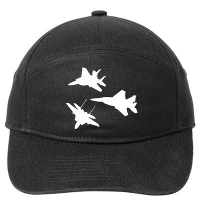 Military Fighter Jets 7-Panel Snapback Hat