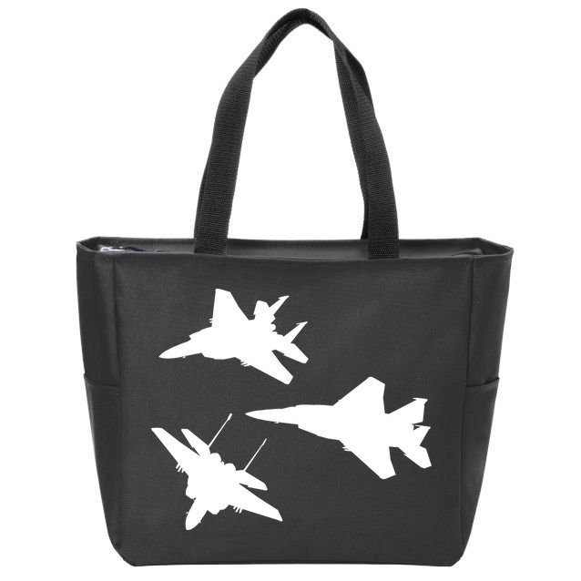 Military Fighter Jets Zip Tote Bag