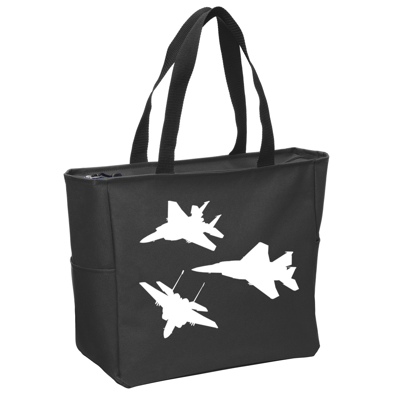 Military Fighter Jets Zip Tote Bag