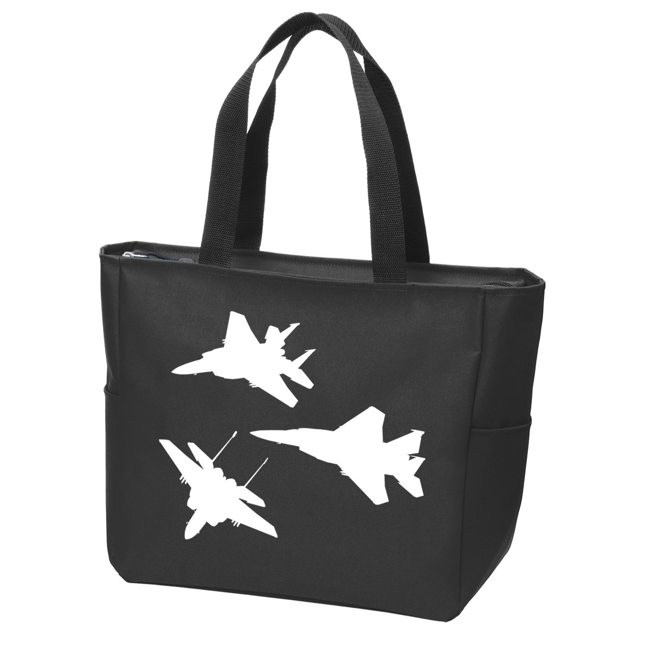 Military Fighter Jets Zip Tote Bag