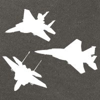 Military Fighter Jets Cotton Canvas Backpack