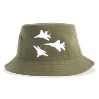 Military Fighter Jets Sustainable Bucket Hat