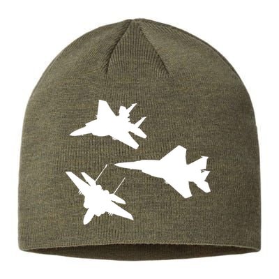 Military Fighter Jets Sustainable Beanie