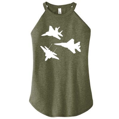 Military Fighter Jets Women's Perfect Tri Rocker Tank