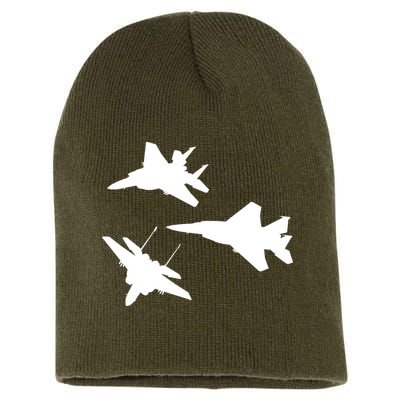 Military Fighter Jets Short Acrylic Beanie