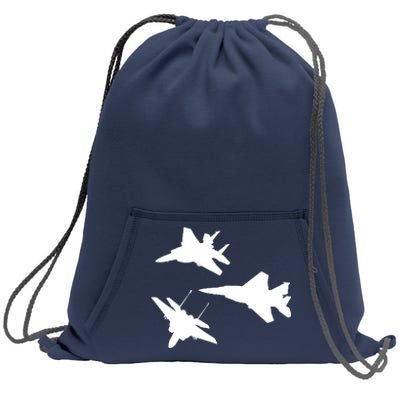 Military Fighter Jets Sweatshirt Cinch Pack Bag