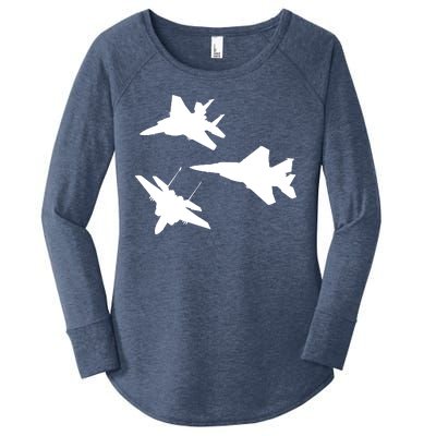 Military Fighter Jets Women's Perfect Tri Tunic Long Sleeve Shirt