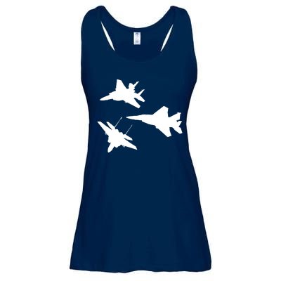 Military Fighter Jets Ladies Essential Flowy Tank