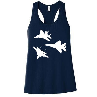 Military Fighter Jets Women's Racerback Tank