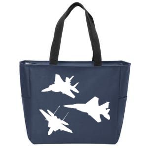 Military Fighter Jets Zip Tote Bag