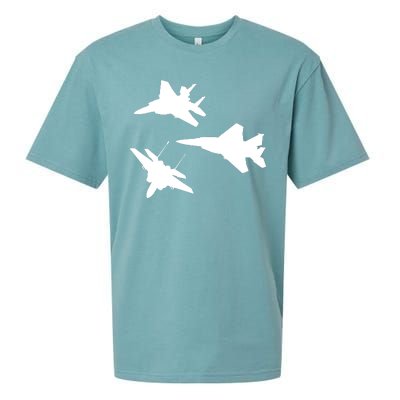 Military Fighter Jets Sueded Cloud Jersey T-Shirt