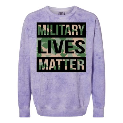 Military Lives Matter Colorblast Crewneck Sweatshirt