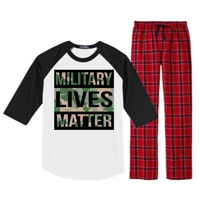 Military Lives Matter Raglan Sleeve Pajama Set