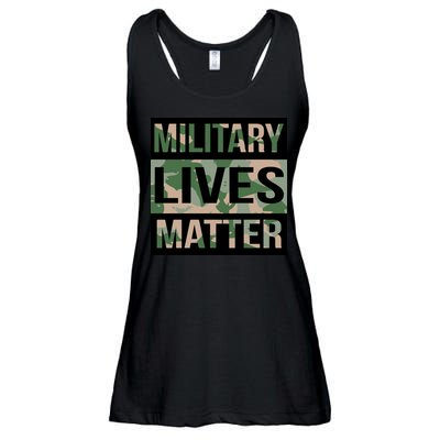 Military Lives Matter Ladies Essential Flowy Tank