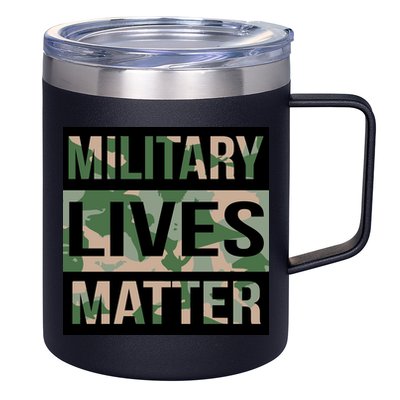 Military Lives Matter 12oz Stainless Steel Coffee Mug