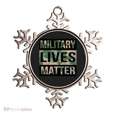 Military Lives Matter Metallic Star Ornament