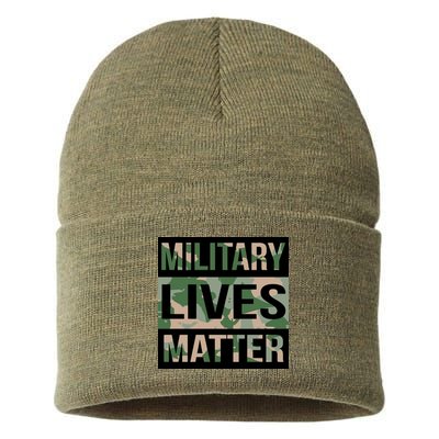 Military Lives Matter Sustainable Knit Beanie